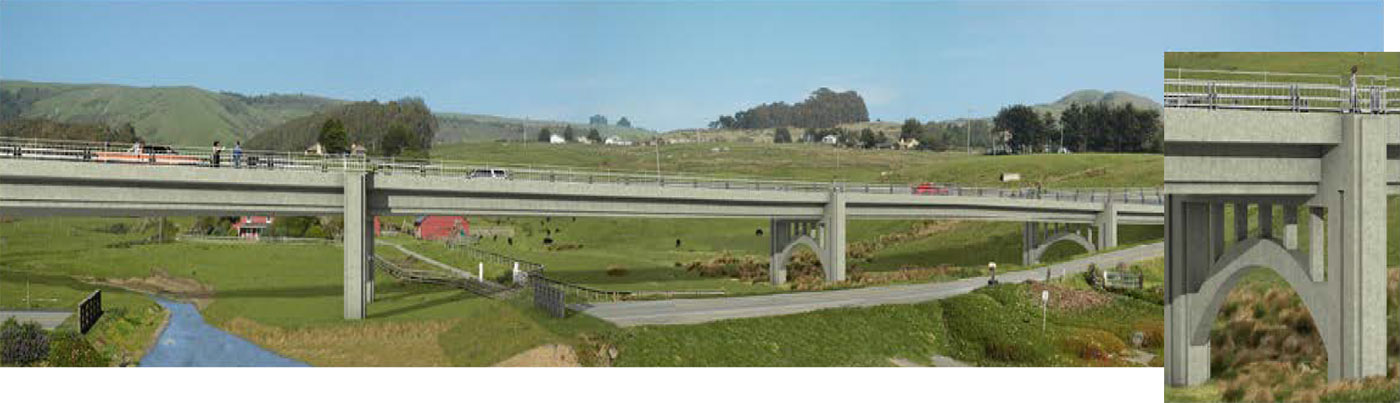 3D visualization of proposed bridge.