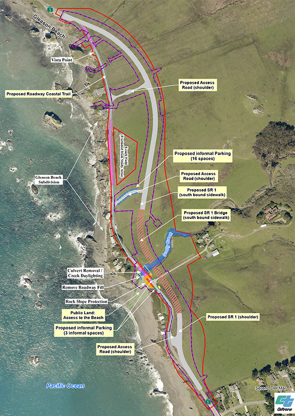 Map depicting public access components of the project area.